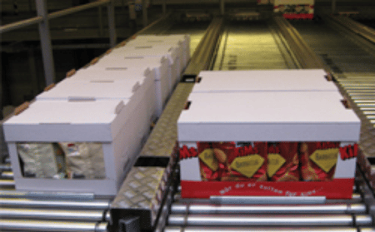 Palletising chips and snacks at KiM's Palletising chips and snacks at KiM's