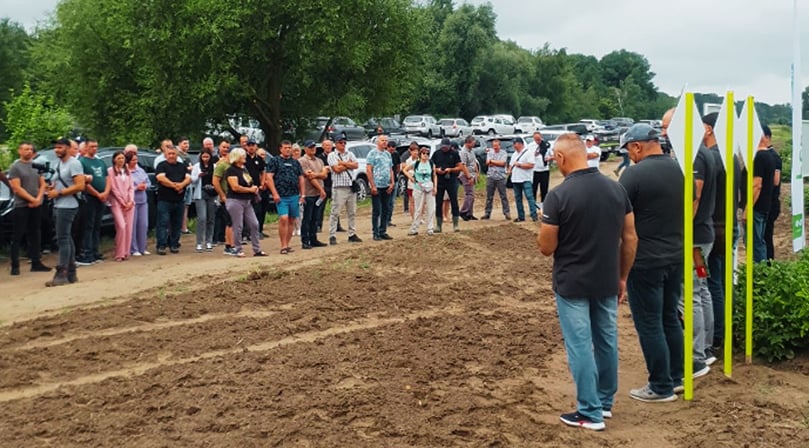 Participants gather at Potato Day to hear presentations on sector development and technological innovation. Participants gather at Potato Day to hear presentations on sector development and technological innovation.