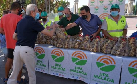 El levantamiento de los agricultores de patatas de Málaga. El levantamiento de los agricultores de patatas de Málaga.