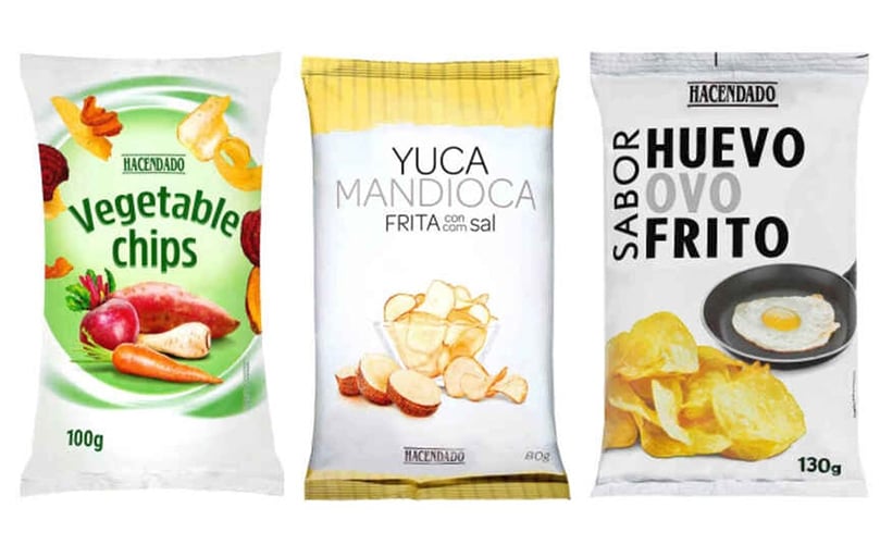 Patatas fritas de marca blanca Mercadona (Hacendado) Patatas fritas de marca blanca Mercadona (Hacendado)