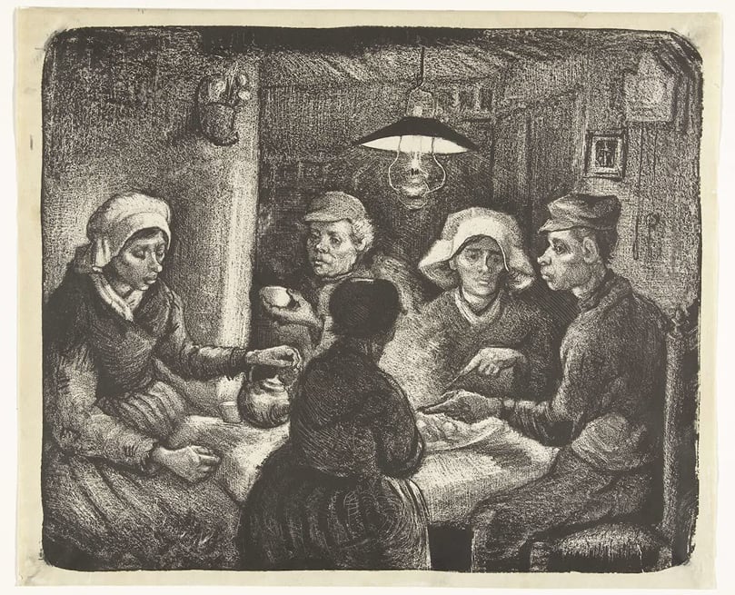 Comedores de patatas, de Van Gogh. Comedores de patatas, de Van Gogh.