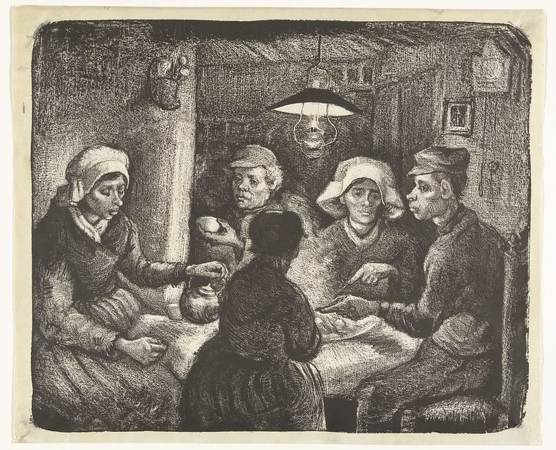 Comedores de patatas, de Van Gogh. Comedores de patatas, de Van Gogh.