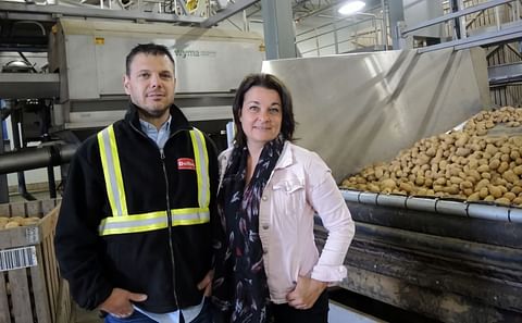 Patates Dolbec Inc. in Saint-Ubalde, Quebec is a family owned potato packing company run by husband and wife Stéphan Dolbec and Josée Petitclerc