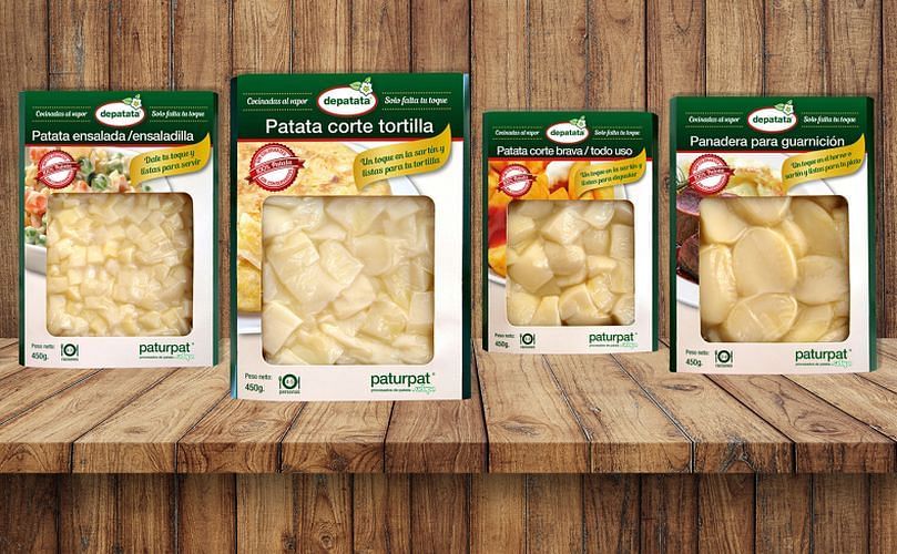 Some of Paturpat vacuum-packed ready to eat potato products