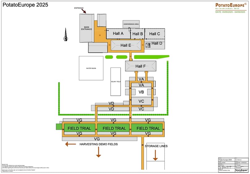 Total layout PotatoEurope 2025 (Click on the image for more)