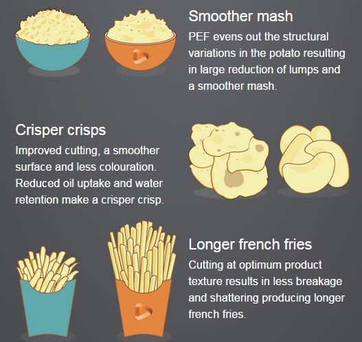 Pulsed Electric Field (PEF) benefits in the potato industry Pulsed Electric Field (PEF) benefits in the potato industry
