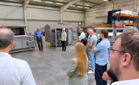 Participants at PEF Advantage Day 2026 explore ELEA PEF processing technology during a demonstration at the company’s facilities in Quakenbrück, Germany. Participants at PEF Advantage Day 2026 explore ELEA PEF processing technology during a demonstration at the company’s facilities in Quakenbrück, Germany.