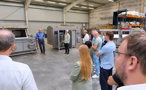 Participants at PEF Advantage Day 2026 explore ELEA PEF processing technology during a demonstration at the company’s facilities in Quakenbrück, Germany. Participants at PEF Advantage Day 2026 explore ELEA PEF processing technology during a demonstration at the company’s facilities in Quakenbrück, Germany.