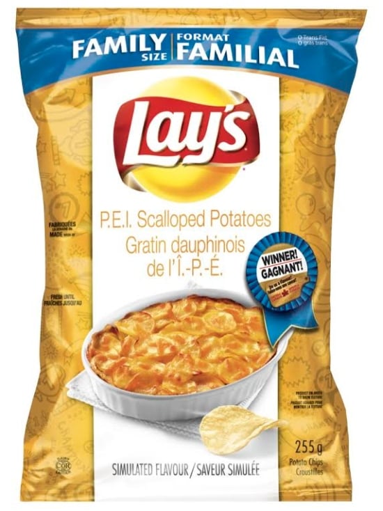 Lay's potato chips flavour P.E.I. Scalloped Potatoes / Gratin dauphinois de l'Î.P.É. Lay's potato chips flavour P.E.I. Scalloped Potatoes / Gratin dauphinois de l'Î.P.É.