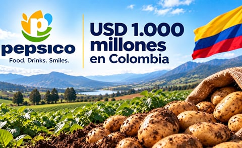 PepsiCo anunció una inversión de USD 1.000 millones en Colombia durante los próximos cinco años, un plan que podría reforzar su cadena de abastecimiento de papa en el país. (Ilustración generada por IA por PotatoPro) PepsiCo anunció una inversión de USD 1.000 millones en Colombia durante los próximos cinco años, un plan que podría reforzar su cadena de abastecimiento de papa en el país. (Ilustración generada por IA por PotatoPro)