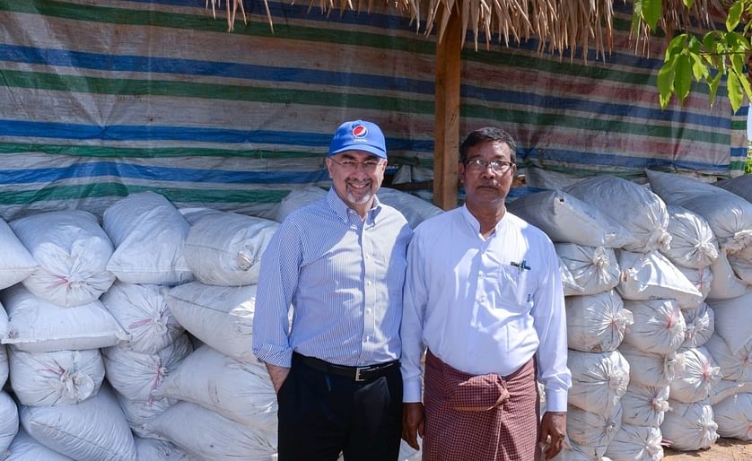 Pepsico Asia, Middle East and North Africa CEO Sanjeef Chadha visited the Kayin State in Myanmar, where Pepsico in partnership with Positive Planet is supporting a project to provide economic opportunities to local people (Courtesy: Pepsico)