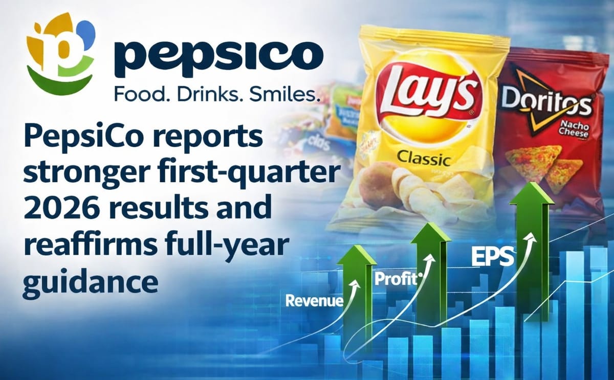 PepsiCo reported higher first-quarter 2026 revenue, profit and EPS, supported by improved convenient foods volume, resilient international performance and continued progress in North America PepsiCo reported higher first-quarter 2026 revenue, profit and EPS, supported by improved convenient foods volume, resilient international performance and continued progress in North America