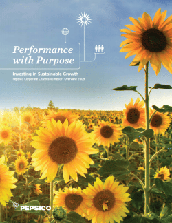 Performance with Purpose;Pepsico Sustainability Reporting Performance with Purpose;Pepsico Sustainability Reporting