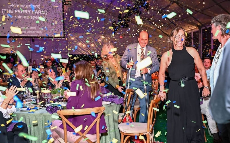 Perry Family Farm won the 2025 PepsiCo Farmer of the Year Award. PepsiCo invited Chris Perry, far right, to speak on two separate panels at the World Economic Forum in Switzerland this week.