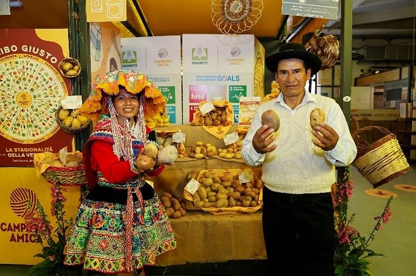 Peruvian Farmers showcasing the many different varieties
