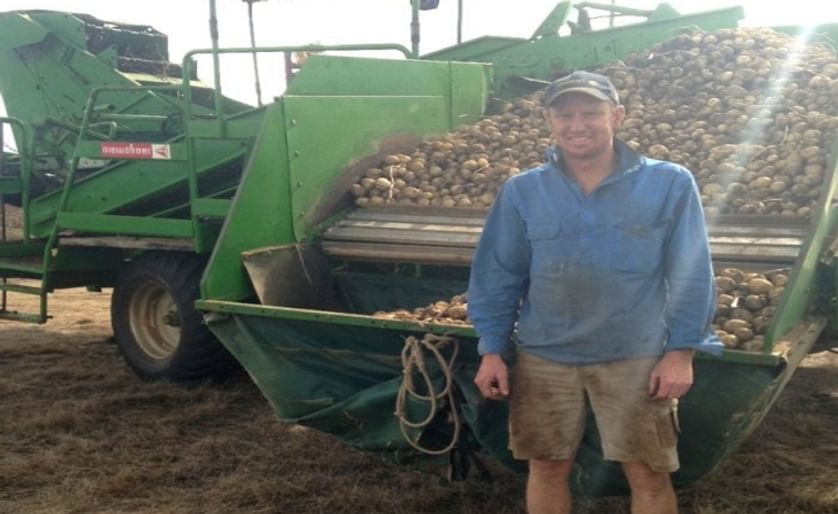 Potato grower Peter Cooper from Parndana on Kangaroo Island.