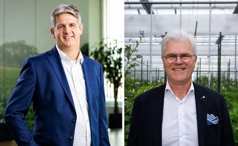 Peter Ton, Business Director at Royal HZPC Group, and Mark Zuidhof, CEO of Agrico Peter Ton, Business Director at Royal HZPC Group, and Mark Zuidhof, CEO of Agrico