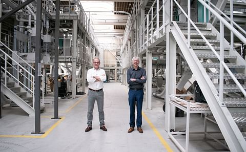 Peter Vyncke, owner of Vyncke, and Johannes Wick, CEO of Bühler Grains & Food, in Bühler’s Application Center in Beilngries, Germany
