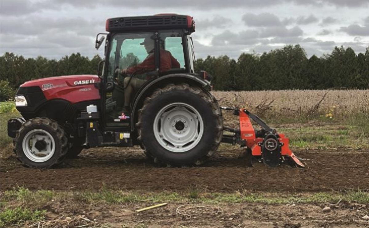 Plot preparation for planting cash crops at Simcoe, Ont. crop rotation plots.