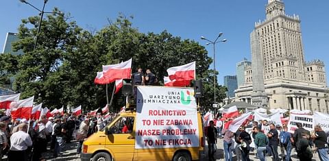 Polish Potato Growers protest against low prices