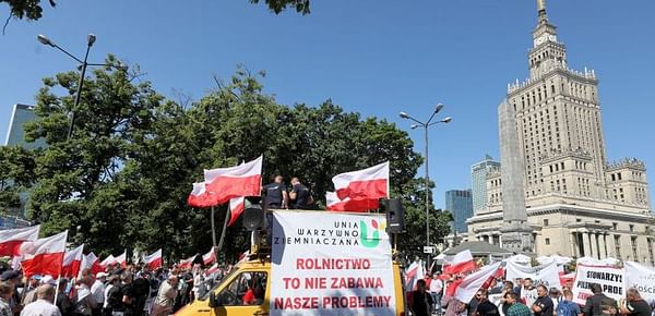 Polish Potato Growers protest against low prices