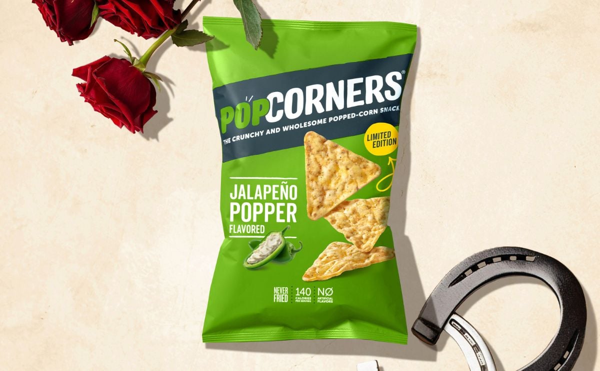PopCorners Jalapeño Popper with jalapeño heat with the taste of smooth and savory cheese flavour PopCorners Jalapeño Popper with jalapeño heat with the taste of smooth and savory cheese flavour