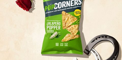 PopCorners Jalapeño Popper with jalapeño heat with the taste of smooth and savory cheese flavour