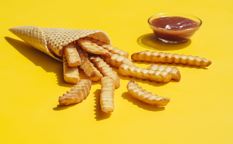 Crinkle fries bring a fresh twist to a classic favorite, with their wavy cut delivering extra crunch and an irresistible potato flavor