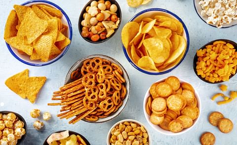 Potato and tortilla chips, crackers, popcorn Potato and tortilla chips, crackers, popcorn