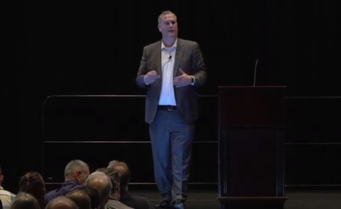 Mike Smith, Senior Vice President, Growth & Strategy at Lamb Weston seen presenting at the Potato Business Summit in January 2018 Mike Smith, Senior Vice President, Growth & Strategy at Lamb Weston seen presenting at the Potato Business Summit in January 2018