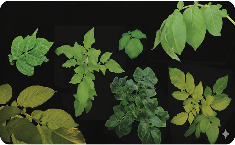 Potato Different nutrient Deficiency Collection Potato Different nutrient Deficiency Collection