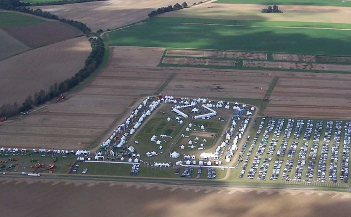 Aerial view of Potato Europe 2012, last time the event was held in France