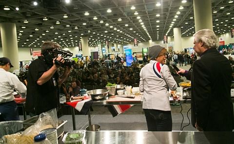 Impression of the Spud Nation Throwdown competition at Potato Expo 2017 in San Francisco, hosted by Phil Lempert the SupermarketGuru.