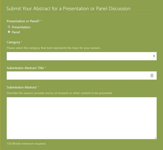 Click to submit your proposal. All proposals should be submitted by August 15, 2017. There are more than 20 possible submission categories.