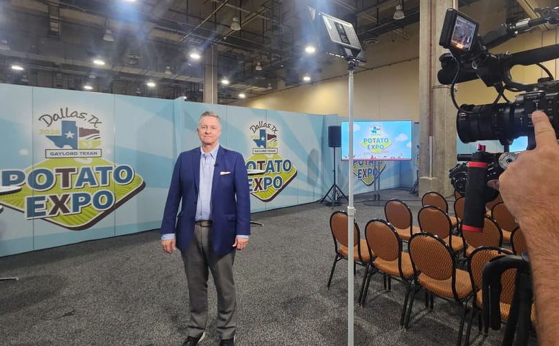 Kam Quarles, CEO of the National Potato Council, speaks during Potato Expo 2026 in Dallas, highlighting industry priorities and policy challenges.
