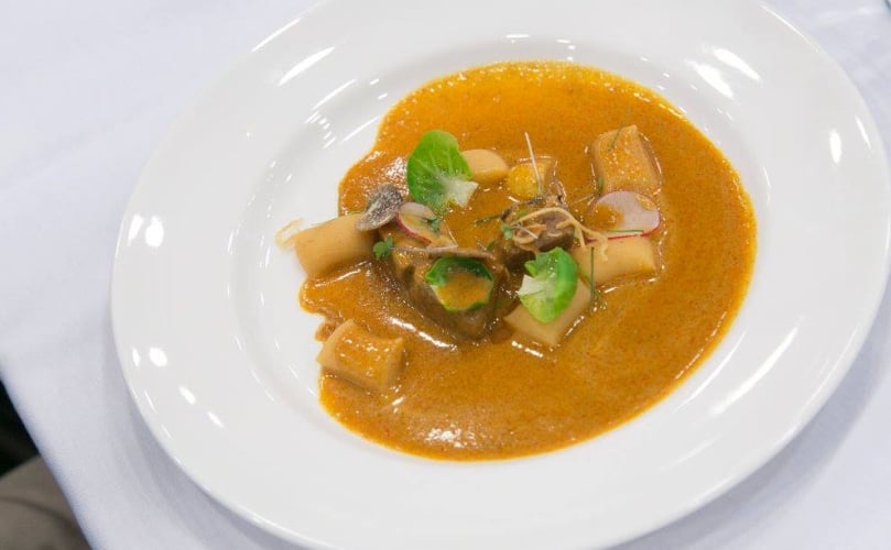 Winner of the second Spud Nation Throwdown Chef Cook-Off: Ian Kittichai, was honored for his recipe Massaman curry Winner of the second Spud Nation Throwdown Chef Cook-Off: Ian Kittichai, was honored for his recipe Massaman curry