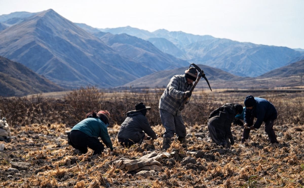 Productores de papa en los Andes Productores de papa en los Andes