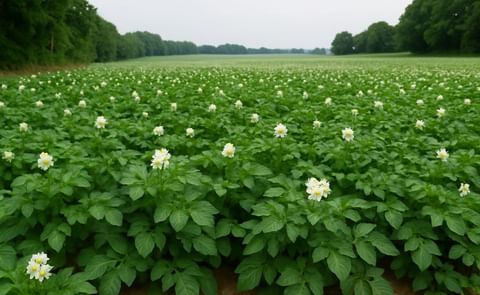 Potato field in the Netherlands Potato field in the Netherlands