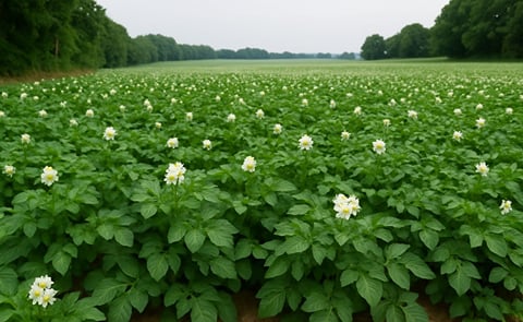Potato field in the Netherlands Potato field in the Netherlands