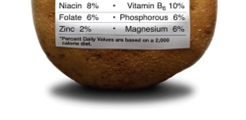 potato provides 6% of the recommended daily value of iron