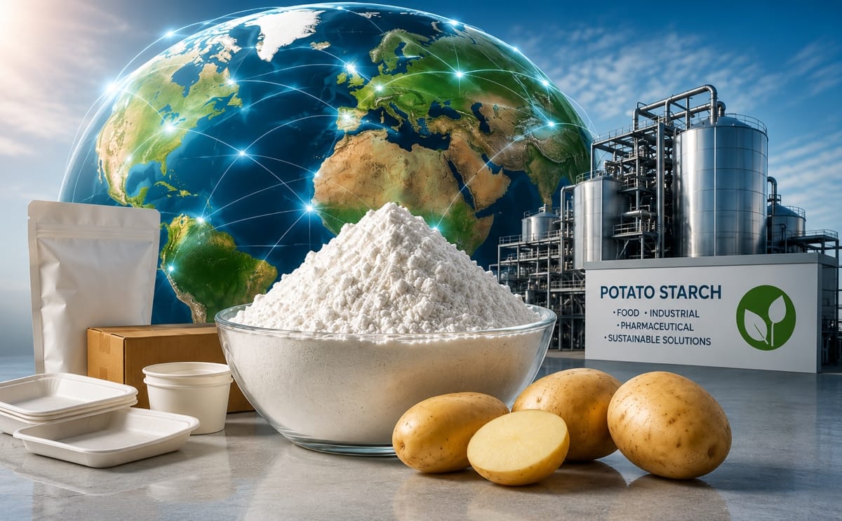 Potato starch is emerging as a versatile bio-based ingredient, supporting innovation in food processing, pharmaceuticals, sustainable packaging, and industrial manufacturing worldwide.