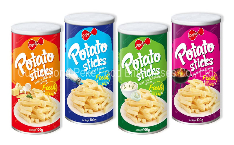 Potato sticks in diverse taste profiles