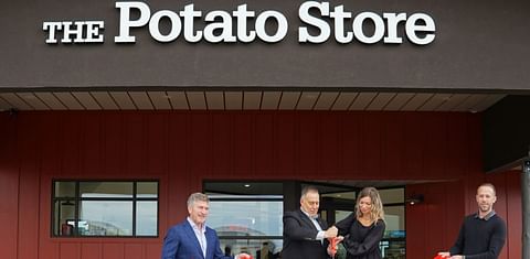 (L-R) Wayne Rempel CEO and President of Kroeker Farms, Winkler Mayor Henry Siemens, Kroeker's Executive Assistant Liana Fehr, and Kroeker's Chief Financial Officer Tyson Kamminga (L-R) Wayne Rempel CEO and President of Kroeker Farms, Winkler Mayor Henry Siemens, Kroeker's Executive Assistant Liana Fehr, and Kroeker's Chief Financial Officer Tyson Kamminga
