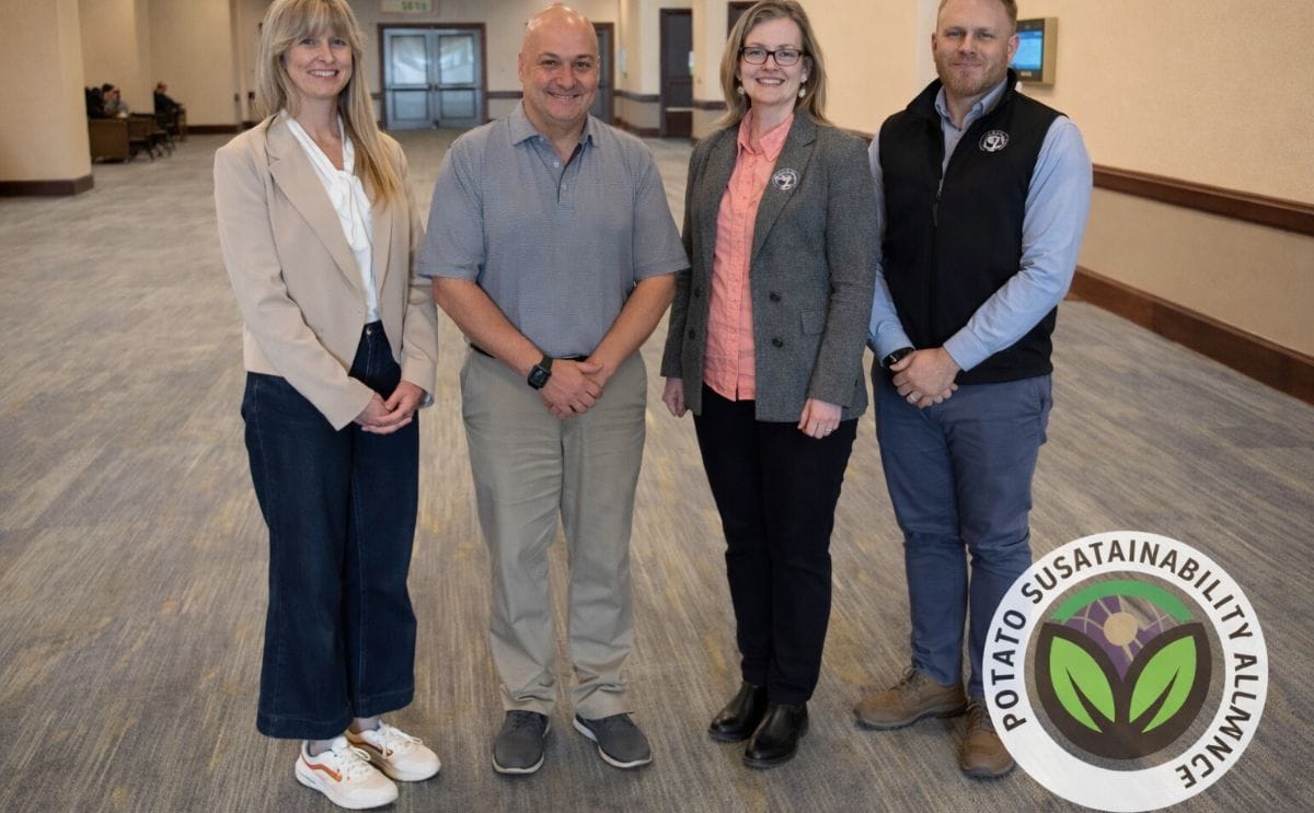 Members of the Potato Sustainability Alliance (PSA) 2026 Executive Committee, from left to right: Erika Wagner, Mike Wenkel, Tracy Shinners-Carnelley, and Ryan Vroegindewey, following leadership updates announced by the Alliance. Members of the Potato Sustainability Alliance (PSA) 2026 Executive Committee, from left to right: Erika Wagner, Mike Wenkel, Tracy Shinners-Carnelley, and Ryan Vroegindewey, following leadership updates announced by the Alliance.