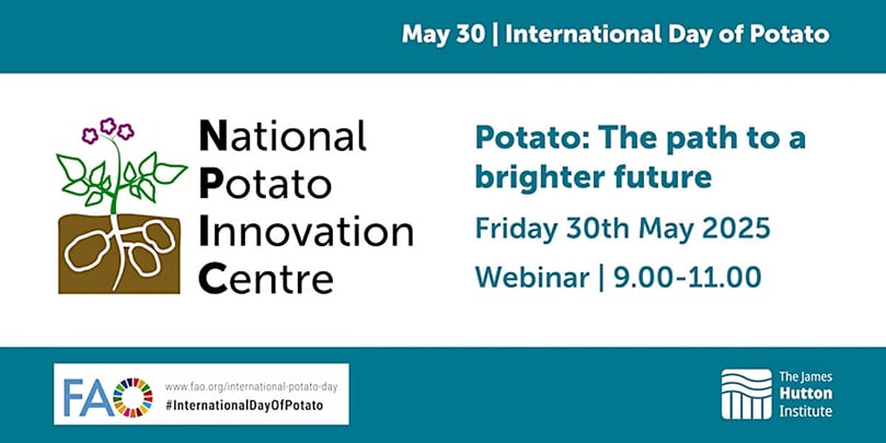 Potato – the Path to a Bright Future” — Join the James Hutton Institute’s online webinar on 30 May 2025 to explore the future of UK potato production, innovation, and sustainability.