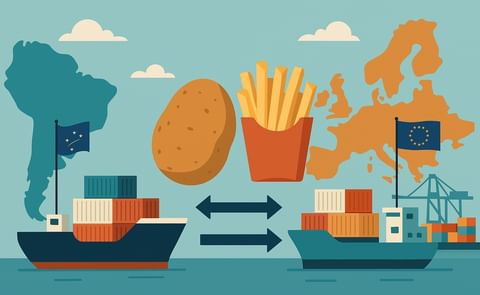 Europa regula, LATAM produce. Con el Mercosur–UE en la mesa, la papa industrial enfrenta su mayor prueba: competir cumpliendo nuevas reglas. Europa regula, LATAM produce. Con el Mercosur–UE en la mesa, la papa industrial enfrenta su mayor prueba: competir cumpliendo nuevas reglas.