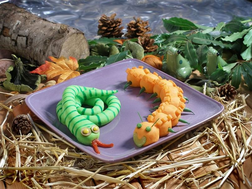 Potato Recipes Halloween - Creepy Idaho Potato Critters Orange Caterpillar and Green Coiled Snake (link to recipe) Potato Recipes Halloween - Creepy Idaho Potato Critters Orange Caterpillar and Green Coiled Snake (link to recipe)