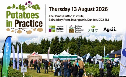 Potatoes in Practice 2026 will take place on August 13 at The James Hutton Institute’s Balruddery Farm in Invergowrie, bringing together industry professionals for field trials and innovation showcases Potatoes in Practice 2026 will take place on August 13 at The James Hutton Institute’s Balruddery Farm in Invergowrie, bringing together industry professionals for field trials and innovation showcases
