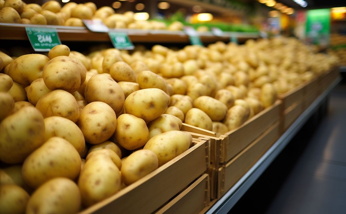 Potatoes in the market