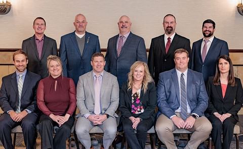 Back row (left to right) Blair Richardson, Potatoes USA’s CEO; Steve Elfering of Idaho Falls, Idaho; Mike Carter of Rosholt, Wisconsin; Travis Meacham of Moses Lake, Washington; and Jaren Raybould of Saint Anthony, Idaho. Front row (left to right) Jared Back row (left to right) Blair Richardson, Potatoes USA’s CEO; Steve Elfering of Idaho Falls, Idaho; Mike Carter of Rosholt, Wisconsin; Travis Meacham of Moses Lake, Washington; and Jaren Raybould of Saint Anthony, Idaho. Front row (left to right) Jared